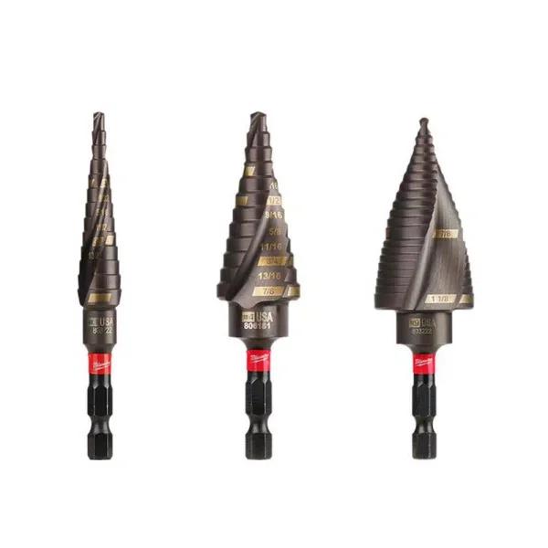 Milwaukee SHOCKWAVE Impact Duty Titanium Step Bit Kit, 3-Piece