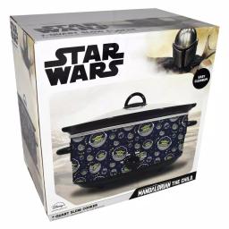 Uncanny Brands Star Wars The Mandalorian 7 Qt Navy Blue Slow Cooker with Wraparound Art thumbnail 4