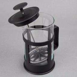 Creative Home 1000ml Glass French Press Coffee Maker and Tea Steeper, 4-Cup Stainless Steel Filter, Black thumbnail 2