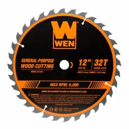 WEN 12 in. Carbide-Tipped Woodworking Saw Blade Set, 32-Tooth & 80-Tooth (2-Pack) thumbnail 2