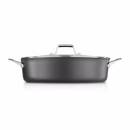 Calphalon Premier 7 qt. Hard-Anodized Aluminum Nonstick Saute Pan with Glass Lid, Black thumbnail 1