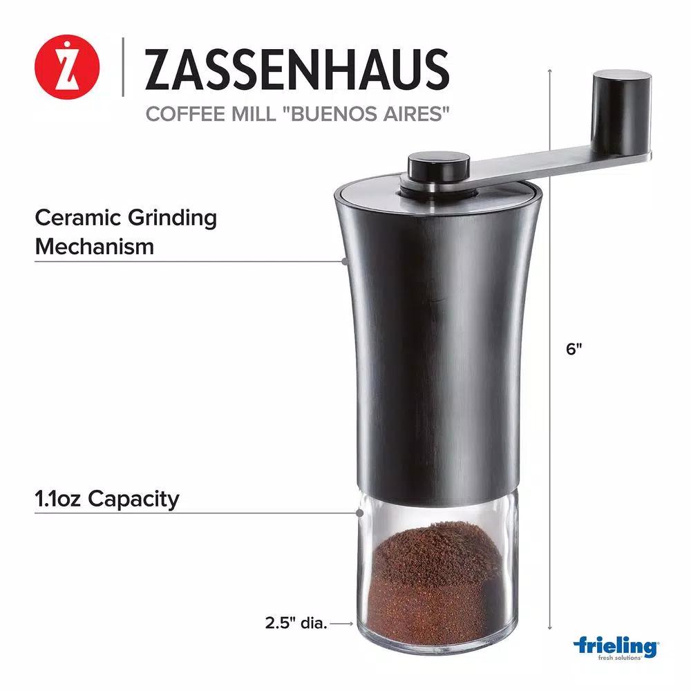 Zassenhaus Buenos Aires Stainless Steel Manual Coffee Grinder