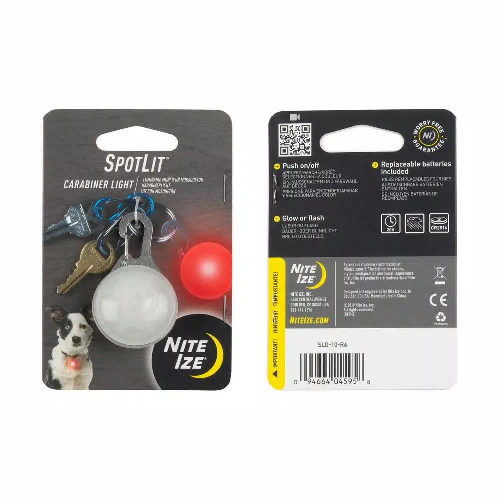 Nite Ize SpotLit LED Carabiner Light, Red