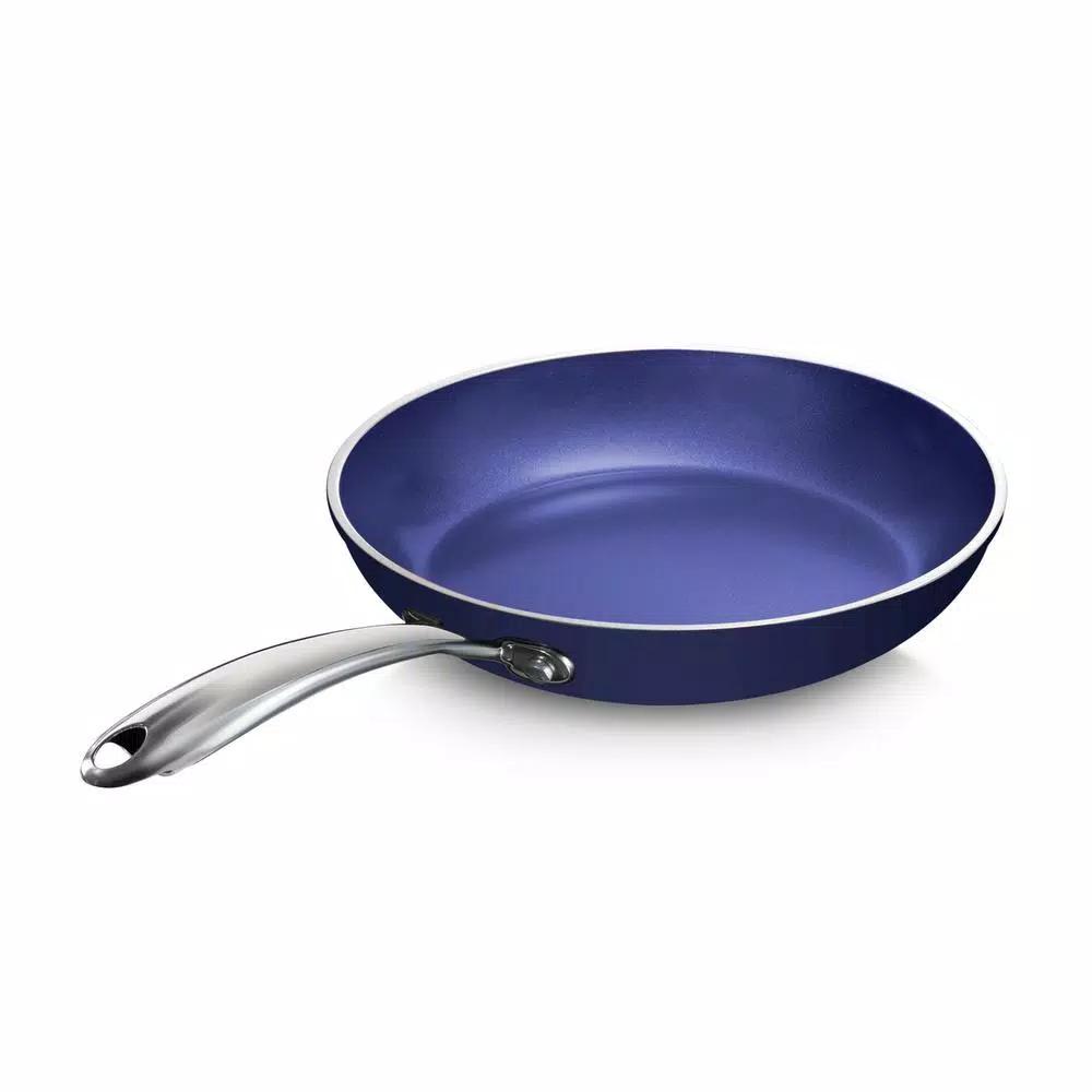 GRANITESTONE Granite Stone Blue Collection 12 in. Aluminum Non-Stick Diamond Infused Fry Pan