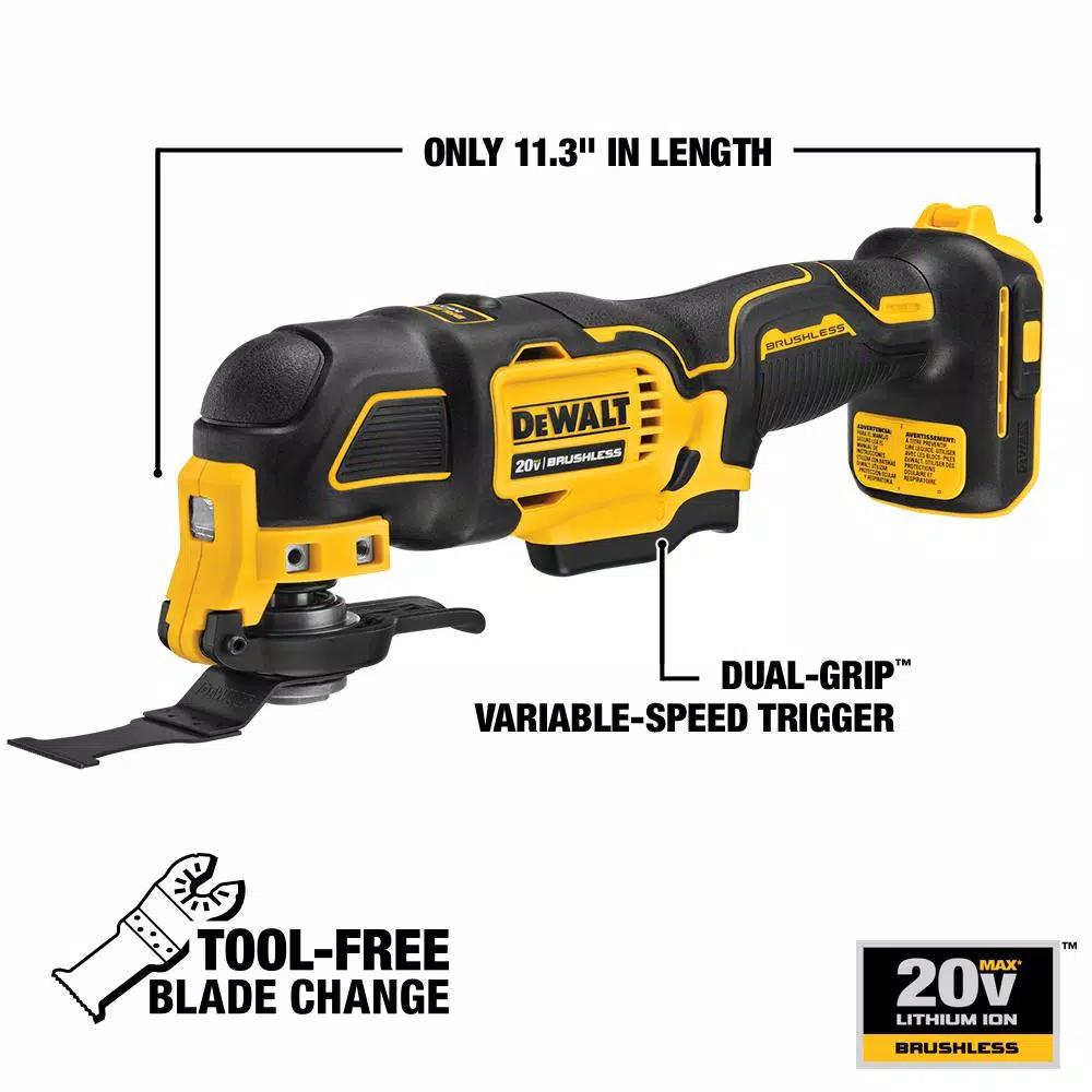 DEWALT 20V MAX XR Brushless 3-Speed 1/4 in. Impact Driver & ATOMIC Oscillating Tool Combo Kit