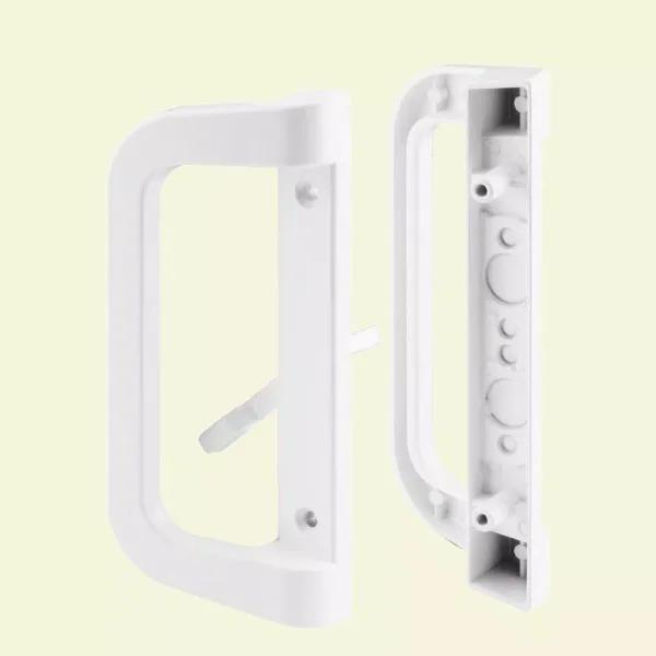 Prime-Line White Diecast Mortise Style Sliding Patio Door Handle Set, Low Profile