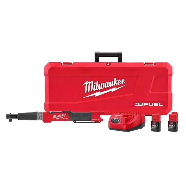 Milwaukee M12 FUEL 1/2 in. Digital Torque Wrench Kit with ONE-KEY, Two 2.0 Ah Batteries & Charger