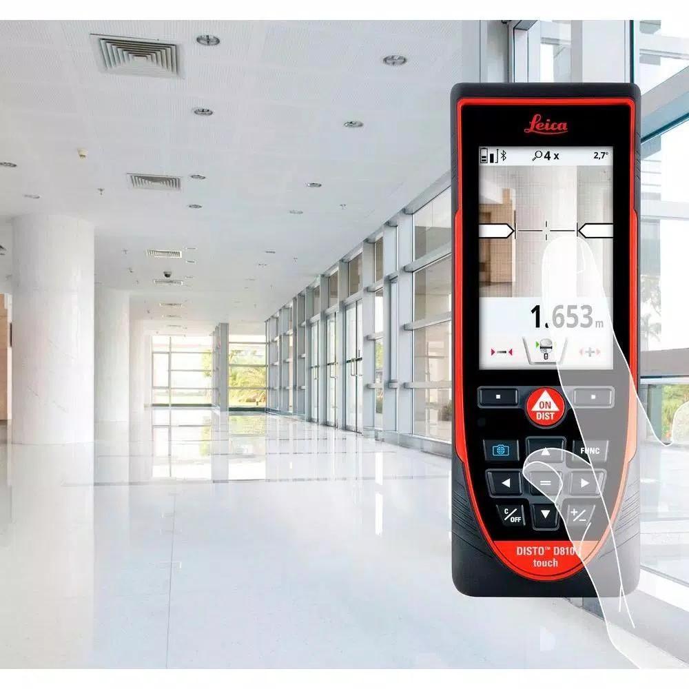 Leica DISTO D810 Touch 650 ft. Laser Distance Meter with Integrated Camera and Touchscreen