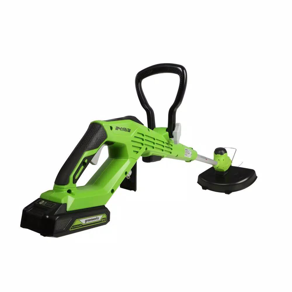 Greenworks 24V Cordless TORQDRIVE String Trimmer with 2.0 Ah Battery and Charger, 11 in. Cutting Path