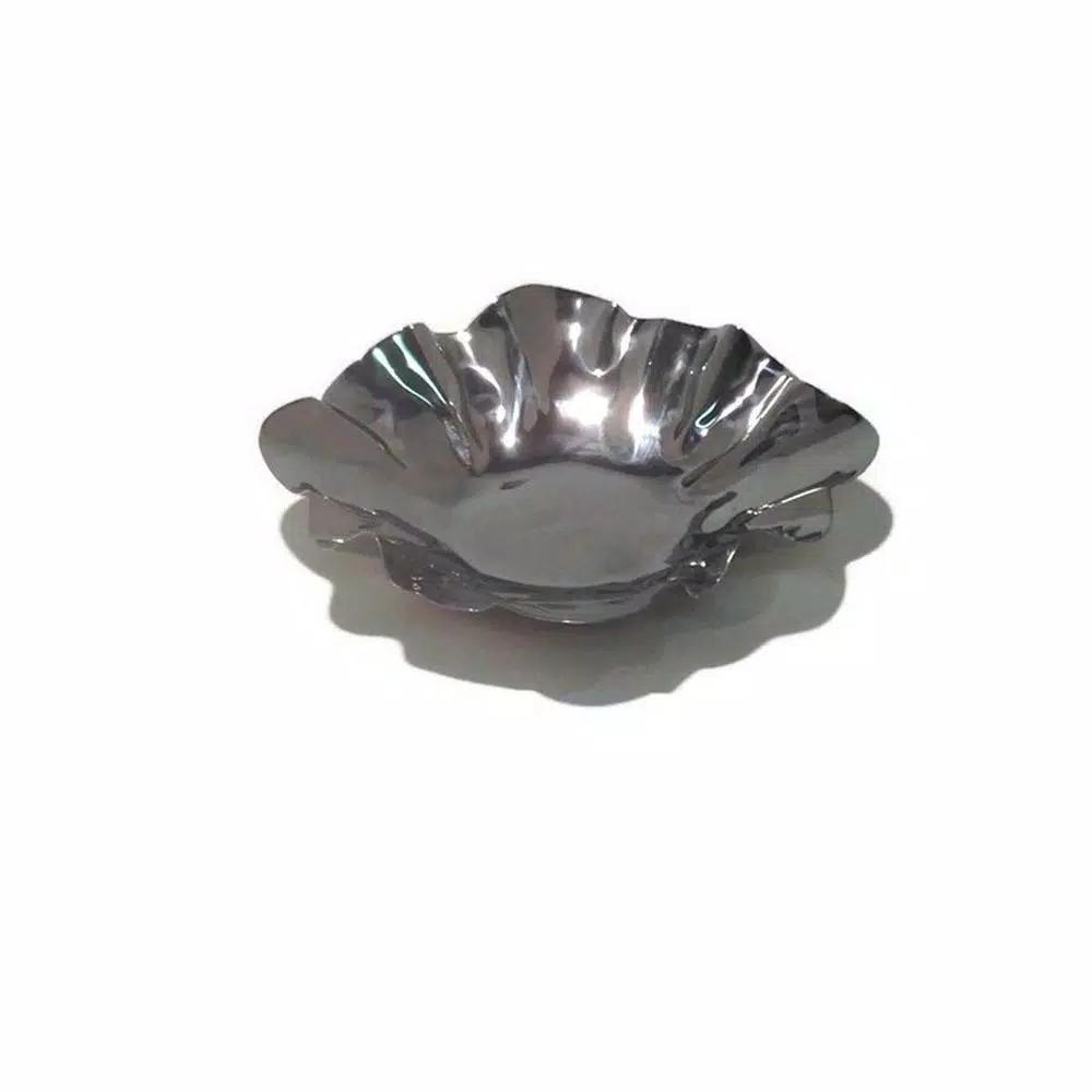 Heim Concept Stainless Steel Flower Serving Bowl, Silver, 11.78 in.