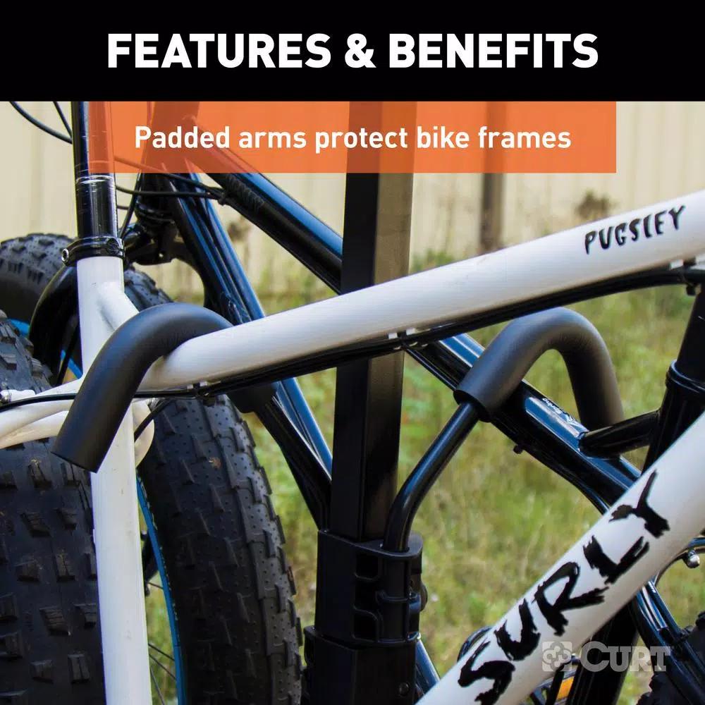 CURT 2-Bike Tray-Style Hitch-Mounted Bike Rack, 1-1/4" or 2" Receiver
