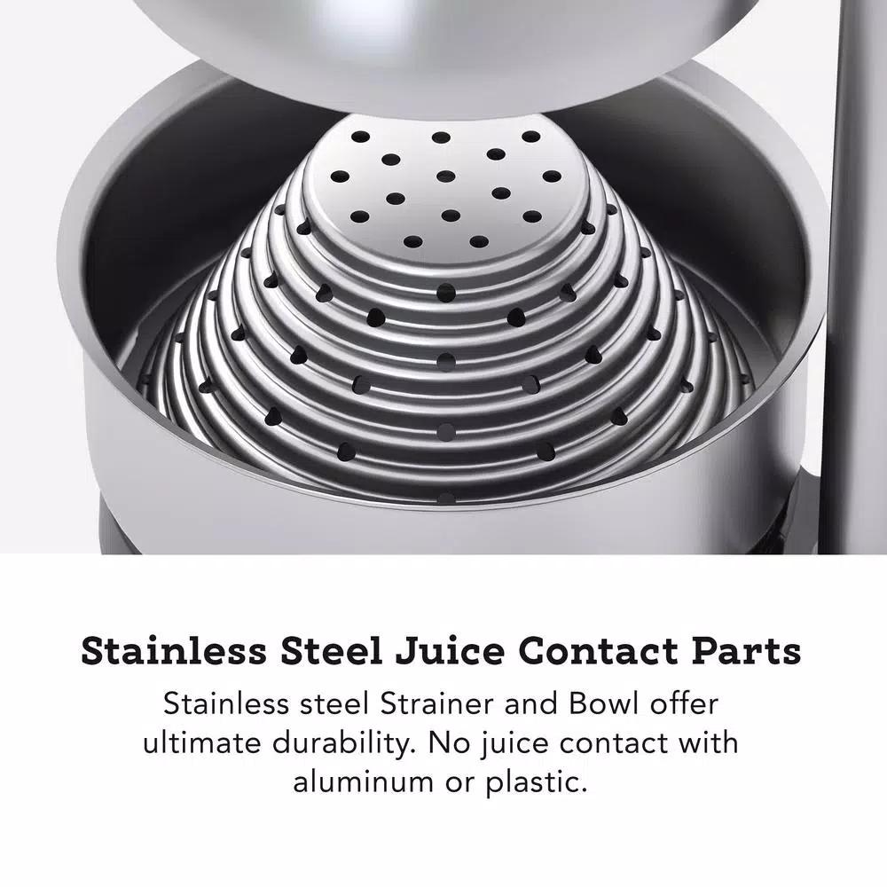Tribest MJP-105 Stainless Steel XL Manual Juice Press for Pomegranate and Citrus, Black
