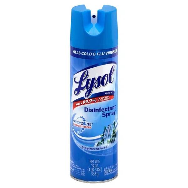 Lysol Spring Waterfall Disinfectant Spray, 19 oz (12-Pack)
