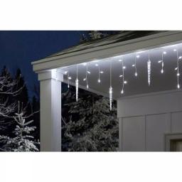 LightShow 75-Light White Shooting Star Icicle LED String Light with Cascading Lights thumbnail 2