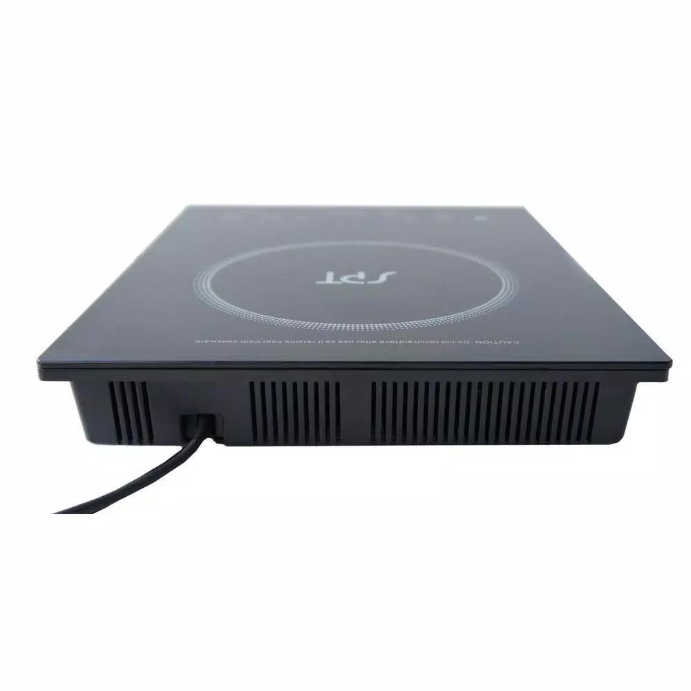 SPT 1650W Single Burner Induction Cooktop with 3.5L Stainless Steel Pot and Glass Lid, Black