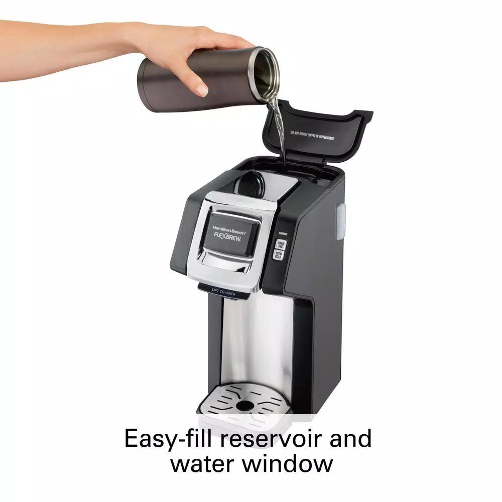 Hamilton Beach FlexBrew Black Single Serve Plus Coffee Maker - Brews Pods or Ground Coffee