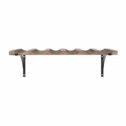 StyleWell 6-Bottle Natural Wood and Metal Wall Mounted Wine Rack thumbnail 1