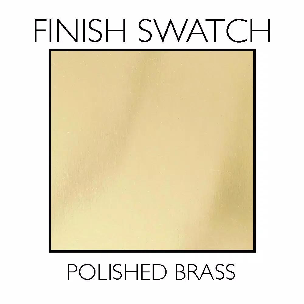 Design House Plaza Polished Brass Passage Door Knob, 6-Way Universal Latch
