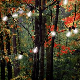 LUMABASE 25 LED White Globe String Lights with Warm Filament Bulbs, 25 ft. Weather Resistant Outdoor/Indoor Decor thumbnail 4