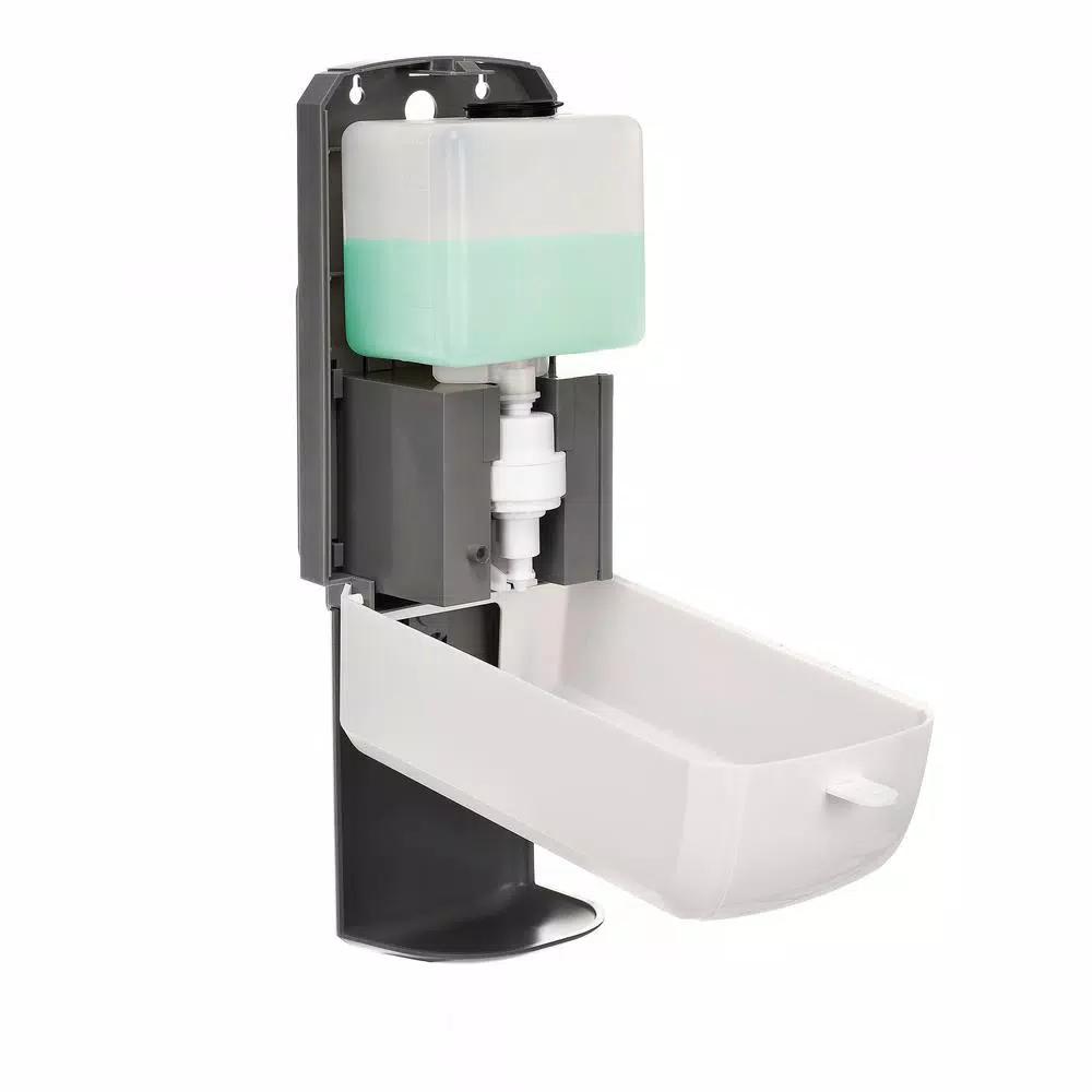 Alpine Industries 1200ml Automatic Foam Hand Sanitizer Soap Dispenser with Drip Tray, White