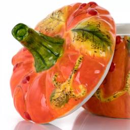 Gibson Home Stoneware Pumpkin Cookie Jar with Lid, Orange thumbnail 8