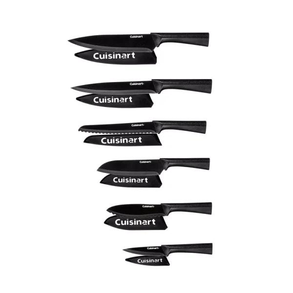 Cuisinart Advantage 12-Piece Stainless Steel Knife Set with Non-Stick Color Coating