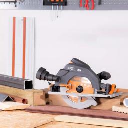 Evolution Power Tools 15 Amp 7-1/4 in. Corded Circular Track Saw Kit with 40 in. Track and Multi-Material Blade thumbnail 9