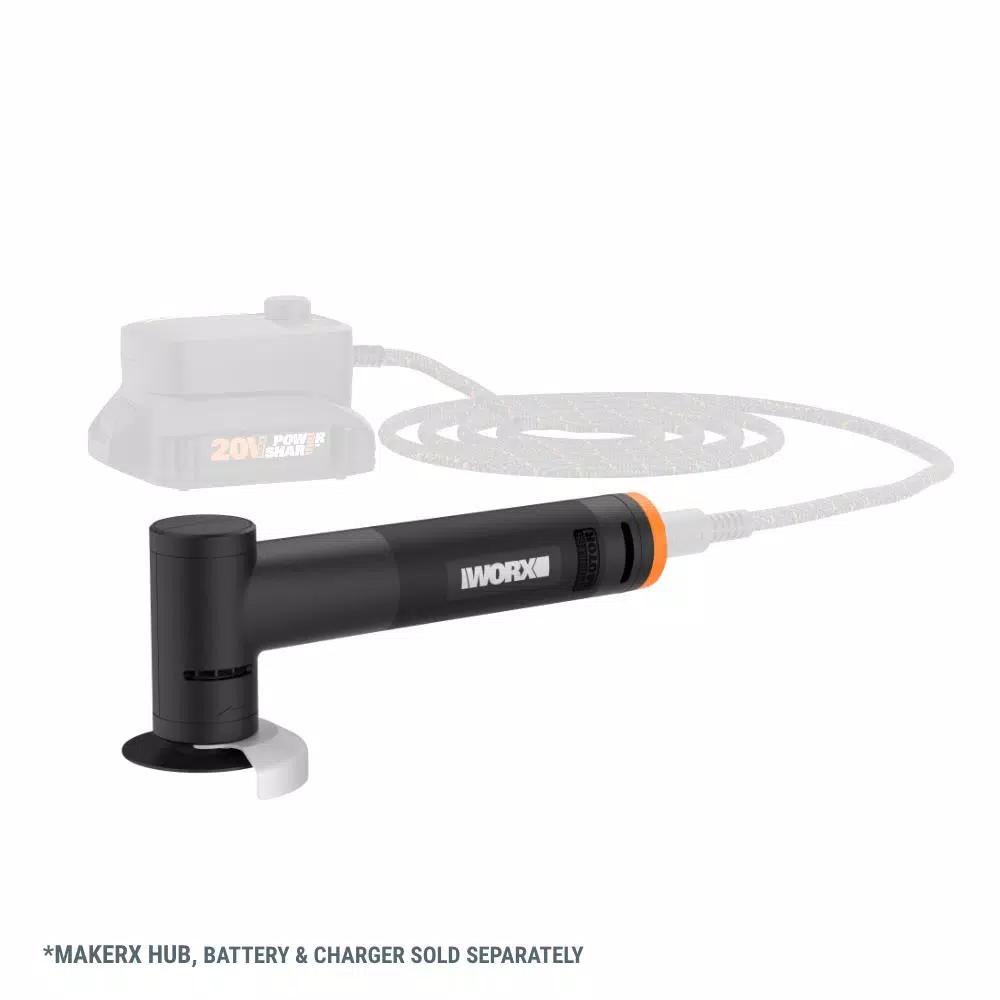Worx MAKERX 20V Brushless Angle Grinder Rotary Tool Attachment with 4 Accessories (Tool-Only)