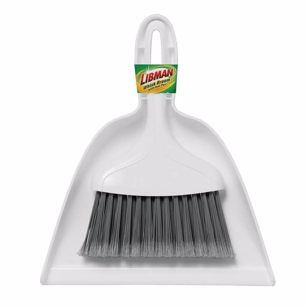 Libman 10 in. Whisk Broom and Dustpan Set, Gray
