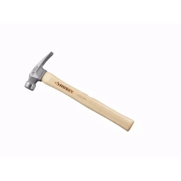 Husky 12 oz. Titanium Framing Hammer with 16 in. Hickory Handle and Magnetic Nail Starter