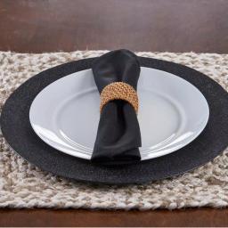 LR Home Natural and Bleached Jute Woven Placemats, 19 x 13 in. (Set of 4) thumbnail 2