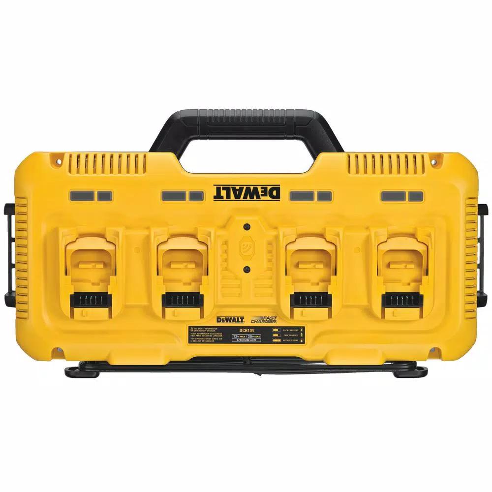 DEWALT 4-Port Rapid Lithium-Ion Battery Charger for 12V, 20V MAX, and FLEXVOLT 60V MAX Batteries