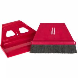 WISP miniWISP 6 in. Red Whisk Broom and 7 in. Dustpan Set with Electrostatic Bristle Seal Technology thumbnail 1