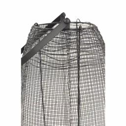LITTON LANE Large Black Metal Mesh Lantern Candle Holder with Suspended Hurricane Glass thumbnail 3