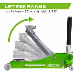 Arcan ALJ2TW 2-Ton Aluminum Floor Jack, Lightweight Service Jack with Dual Pump Pistons thumbnail 3