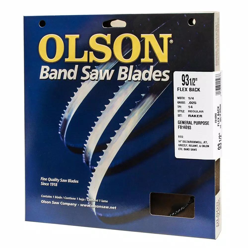 Olson Saw 82 in. High Carbon Steel 4-TPI Band Saw Blade, 3/8 in. Width, Hardened Edges