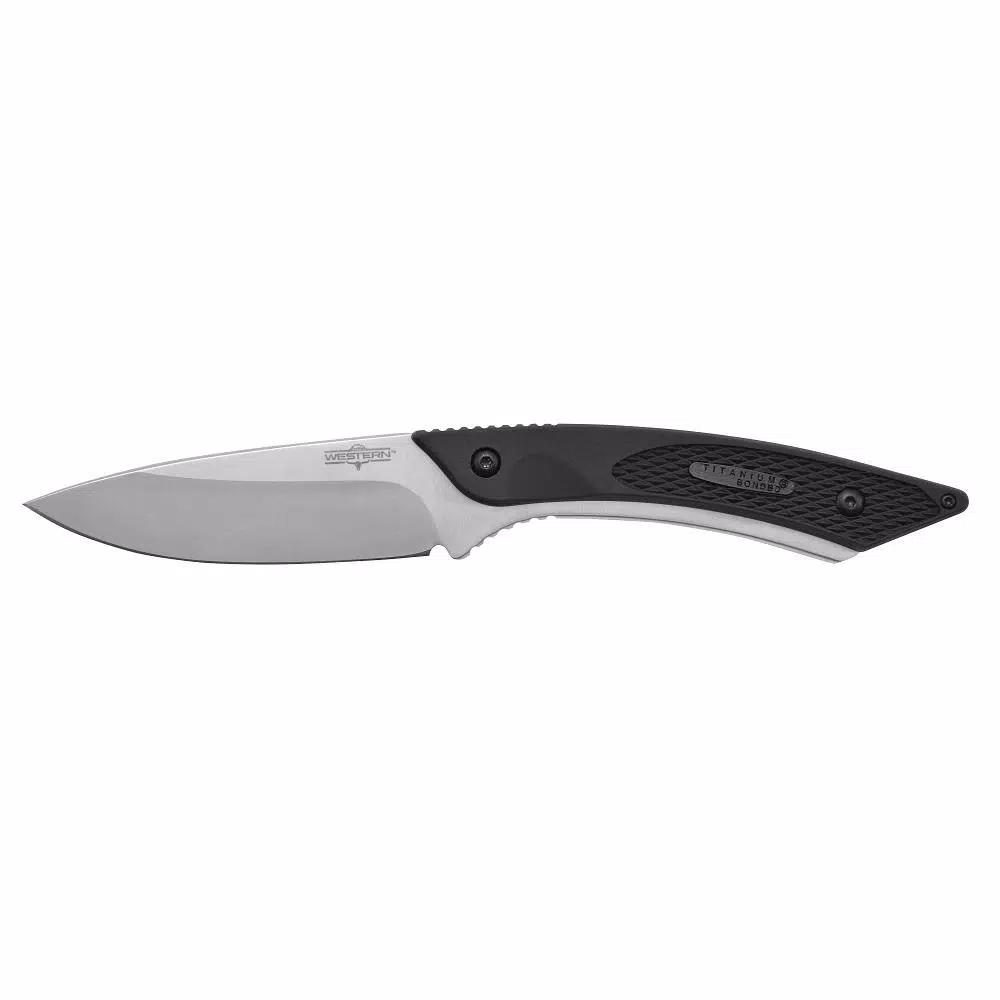Western Coil 8 in. Fixed Blade Knife with 3.25 in. Titanium Bonded 420 Steel Drop Point Blade