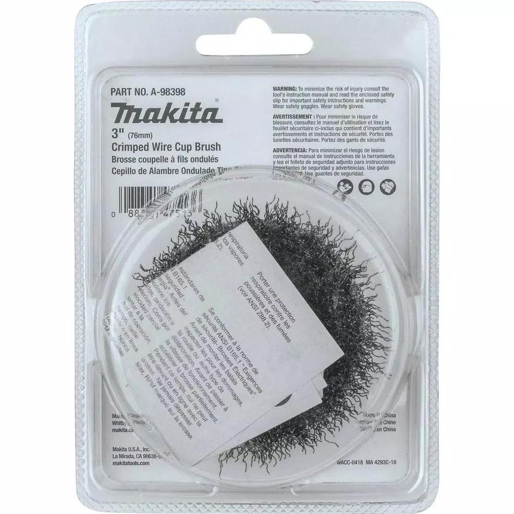 Makita 3 in. Crimped Wire Cup Brush for Angle Grinders