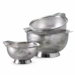 Tramontinas Gourmet 18/8 Stainless Steel Colander Set, 3-Piece thumbnail 5