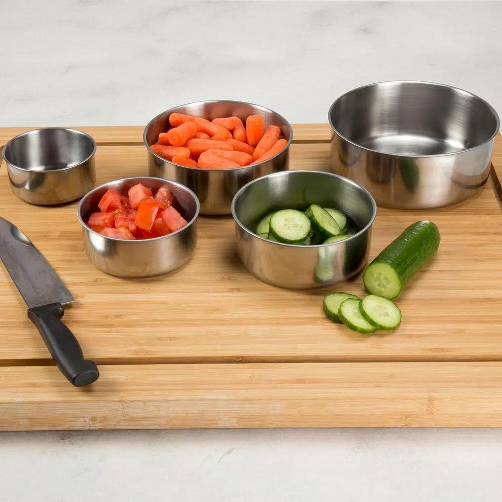 Chef Buddy 5-Piece Stainless Steel Mixing Bowl Set with Airtight Lids