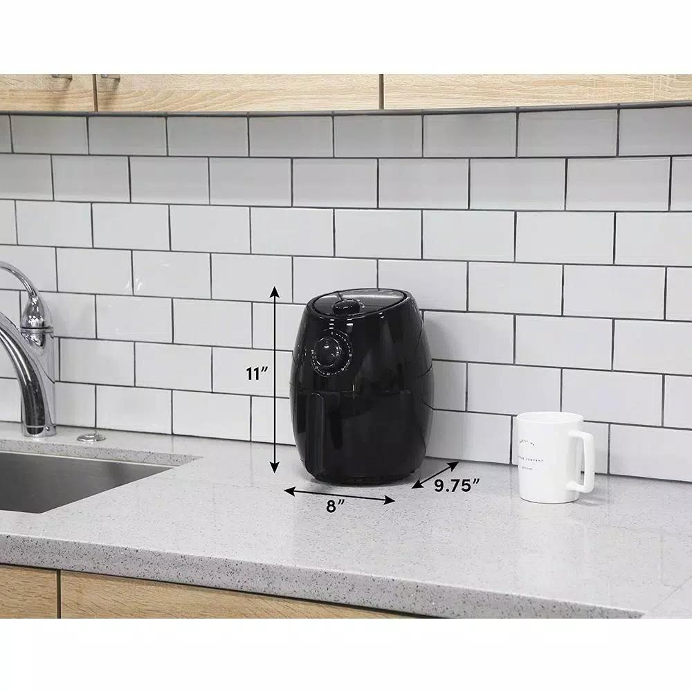 Maximatic Elite Platinum 2.1 Qt Black Air Fryer with Adjustable Timer and Temperature Control