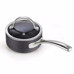 Cooks Standard 1 Qt. Hard-Anodized Aluminum Nonstick Saucepan with Glass Lid, Black thumbnail 2
