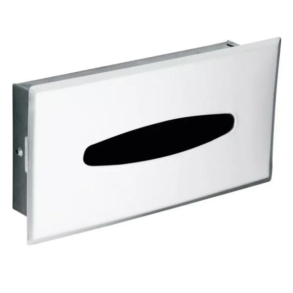 Moen Galvanized Steel Recessed Tissue Box Holder, Stainless Steel Finish