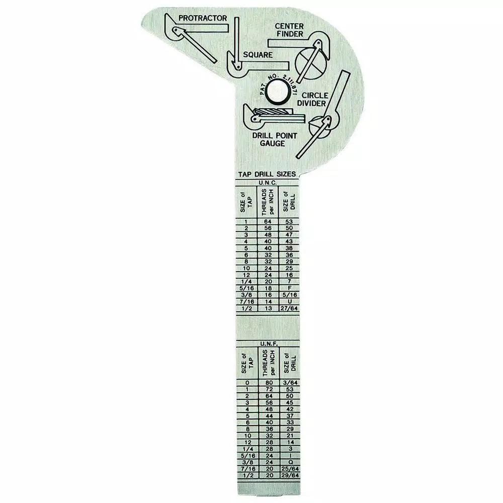 General Tools 6-in-1 Multi-Use Stainless Steel Rule and Gauge
