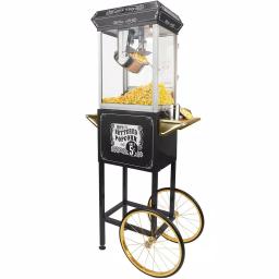 Funtime Sideshow Popper 8 oz. Popcorn Machine and Cart, Traditional Style Theater Popcorn Maker thumbnail 1