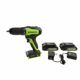 Greenworks 24V Cordless Brushless 1/2 in. Drill Driver Kit with 2 Batteries, Charger, and Tool Bag thumbnail 1