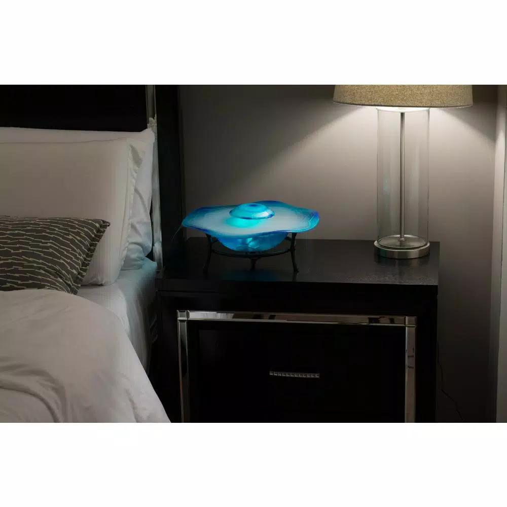 X Brand Canary Mist Fountain and Aromatherapy Oil Diffuser with Inline Control and 12 Color Changing LED Lights