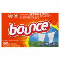 Bounce Outdoor Fresh Scent Fabric Softener Dryer Sheets, 160-Count thumbnail 1