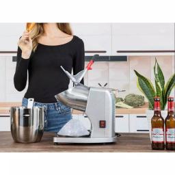 VIVOHOME 11 oz Electric Ice Crusher and Snow Cone Machine, Dual Blades, Silver Stainless Steel thumbnail 7