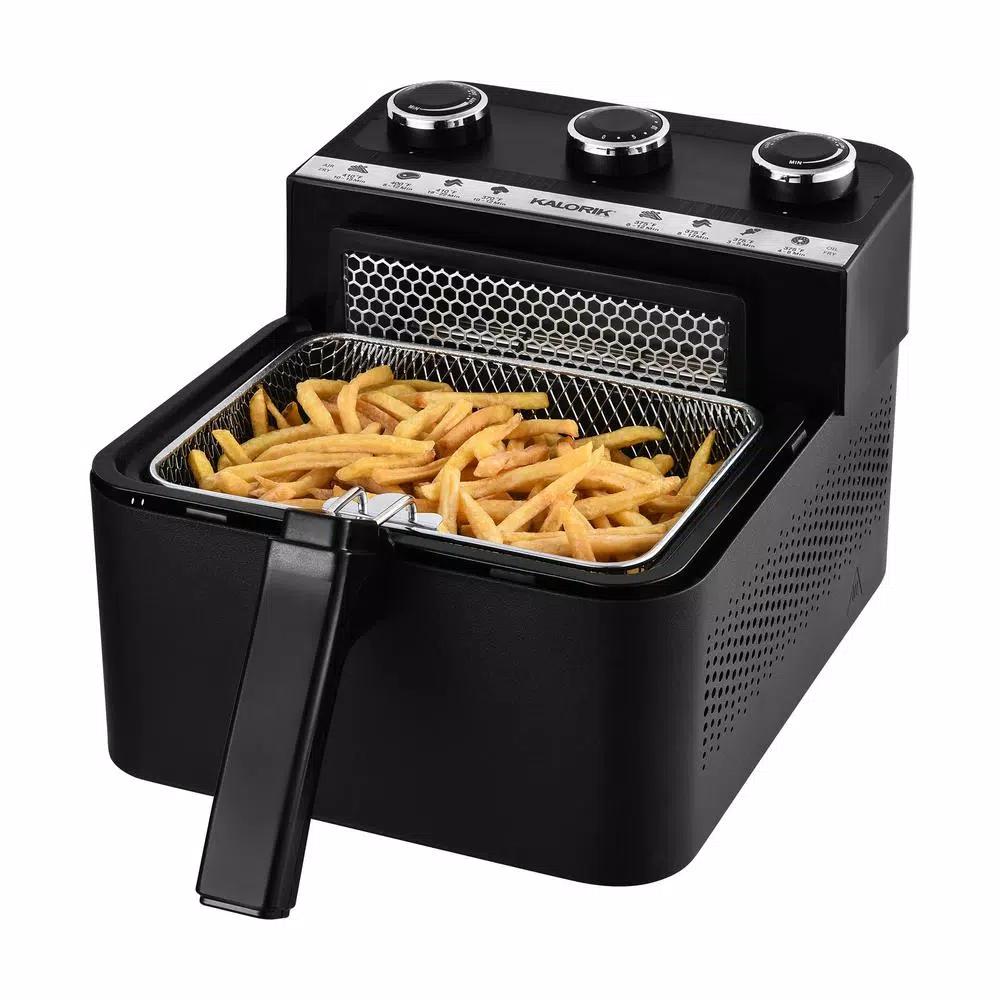 KALORIK 2-in-1 Air Fryer and Deep Fryer, 3.5 Qt., Black
